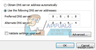 Khắc phục:dns_probe_osystem_bad_config trên Google Chrome 