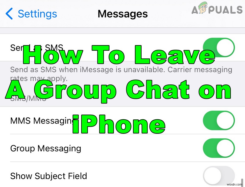 Làm thế nào để rời khỏi một cuộc trò chuyện nhóm trên iPhone? 