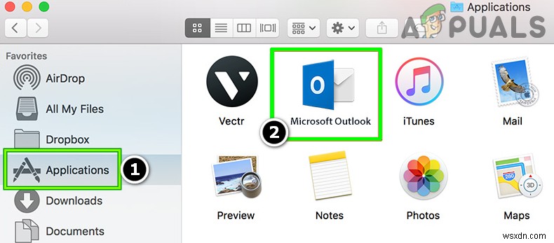 Khắc phục: Bạn không có quyền mở ứng dụng Microsoft Outlook  trên macOS 