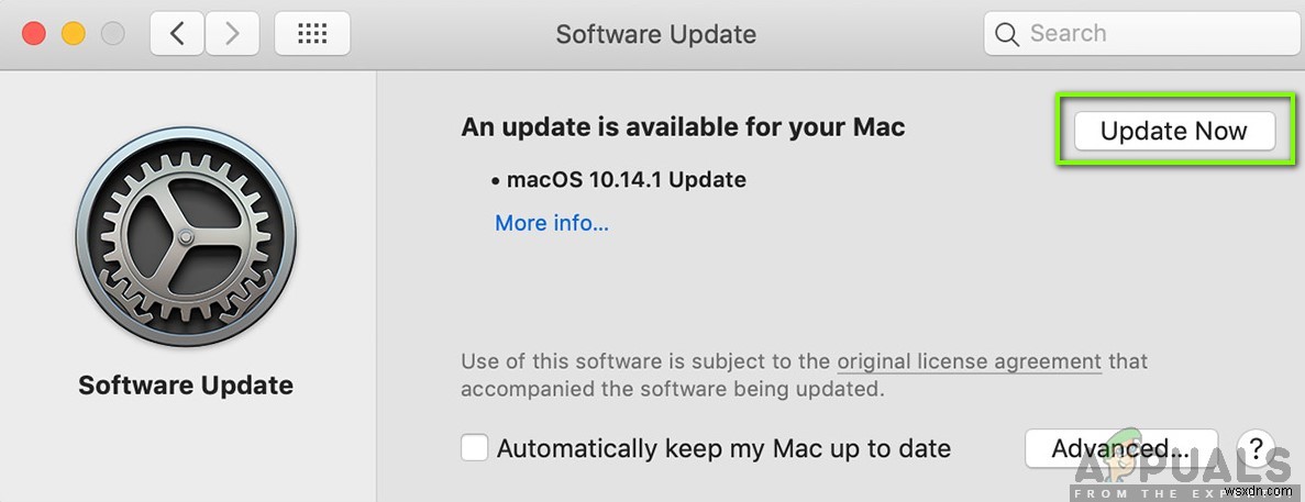 Cách sửa lỗi MacOS 67050 