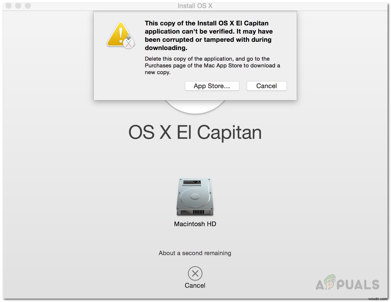 [Khắc phục] Không thể xác minh bản sao cài đặt ứng dụng OS X El Capitan này 