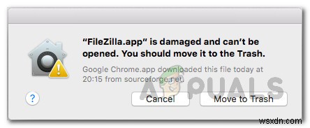 Khắc phục:Không thể mở ứng dụng bị hỏng do lỗi MacOS 