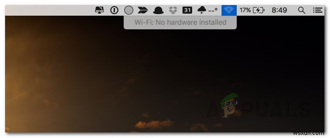 [FIX] Mac WiFi:Không có phần cứng được cài đặt 