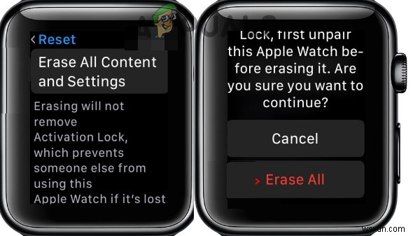 Ghép nối không thành công:Apple Watch của bạn không thể ghép nối với iPhone của bạn [FIX] 