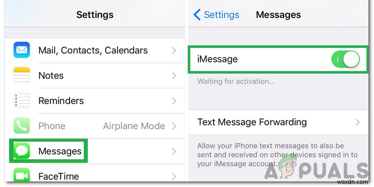 Khắc phục:Kích hoạt iMessage không thành công 