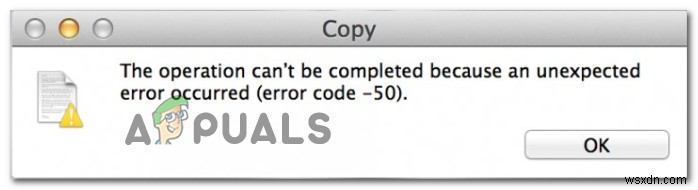 Cách sửa mã lỗi Mac -50 