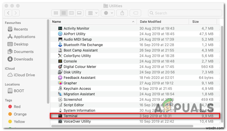 Khắc phục:Disk Utility Wont Load trên MacOS 