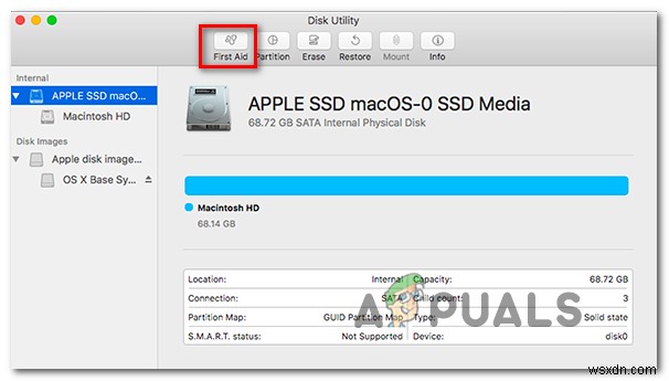 Khắc phục:Disk Utility Wont Load trên MacOS 