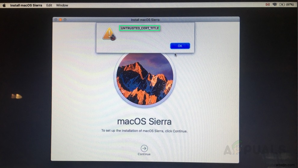 Cách sửa lỗi UNTRUSTED_CERT_TITLE trên MacOS? 