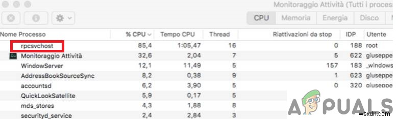 ‘Rpcsvchost’ là gì và Tại sao nó chạy trên máy Mac của tôi? 