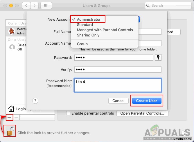 Cách tạo tài khoản quản trị viên và tiêu chuẩn mới trên macOS 