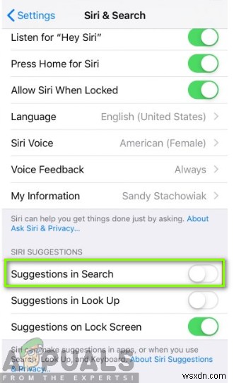 Cách tắt đề xuất Siri chủ động 