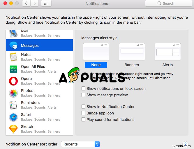 Cách tắt thông báo iMessage trên máy Mac 
