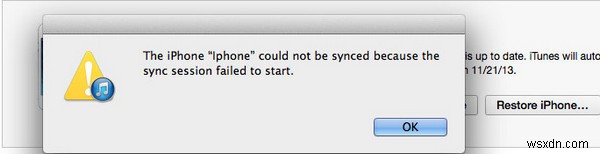 Cách khắc phục phiên đồng bộ hóa iTunes không bắt đầu được