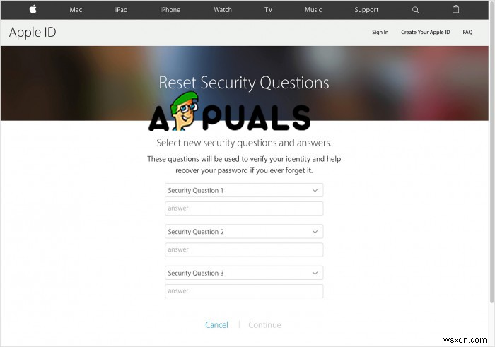 Cách khắc phục sự cố Đặt lại câu hỏi bảo mật ID Apple 