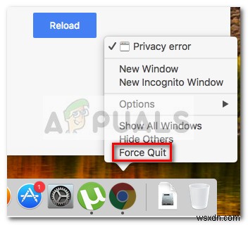 Cách sử dụng Force Quit Command trên máy Mac 