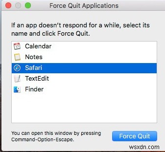 Cách sử dụng Force Quit Command trên máy Mac 