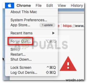 Cách sử dụng Force Quit Command trên máy Mac 