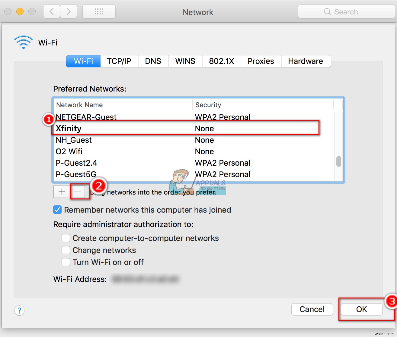 Cách tắt Wi-Fi Xfinity trên máy Mac 