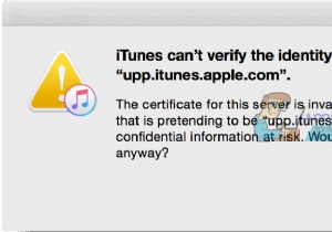 Khắc phục:iTunes không thể xác minh danh tính của máy chủ 