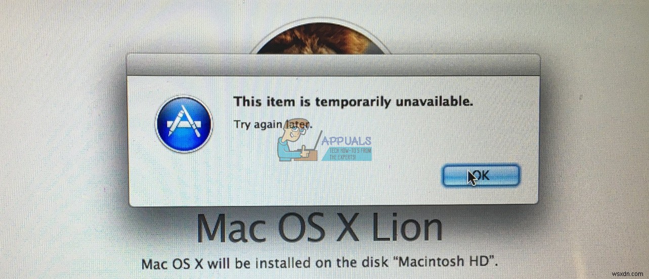 Cách khắc phục Mục này tạm thời không khả dụng sau khi cài đặt lại MacOS hoặc OS X của bạn