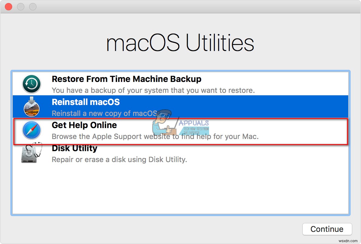 Cách khắc phục Mục này tạm thời không khả dụng sau khi cài đặt lại MacOS hoặc OS X của bạn