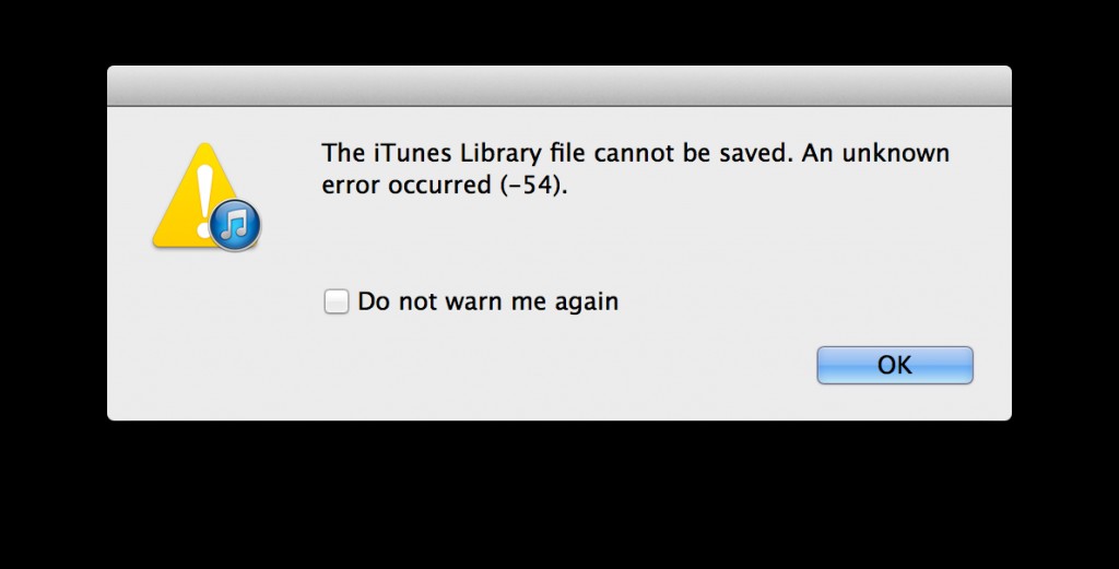 Cách sửa lỗi iTunes Unknown -54 