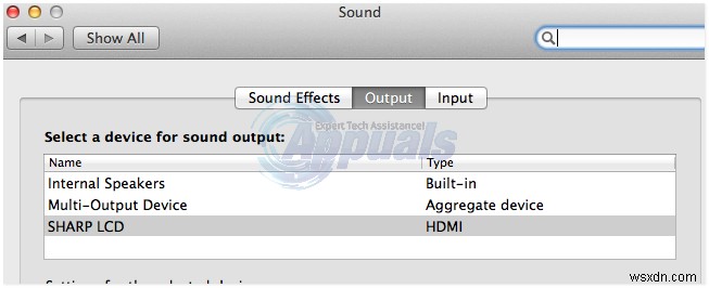 Khắc phục:Không thể Điều chỉnh Âm lượng trên Mac OS X với Thiết bị Bên ngoài 