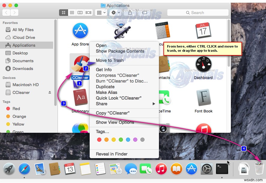 Cách thực hiện:Gỡ cài đặt ứng dụng trên máy Mac