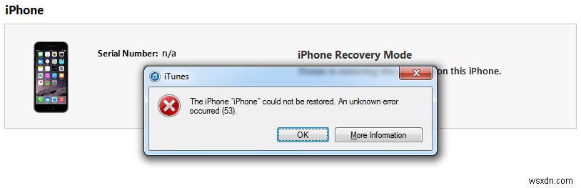 Khắc phục:iPhone 6 Lỗi 53 
