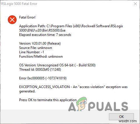 Cách khắc phục lỗi EXCEPTION_ACCESS_VIOLATION trong Windows 11/10? 