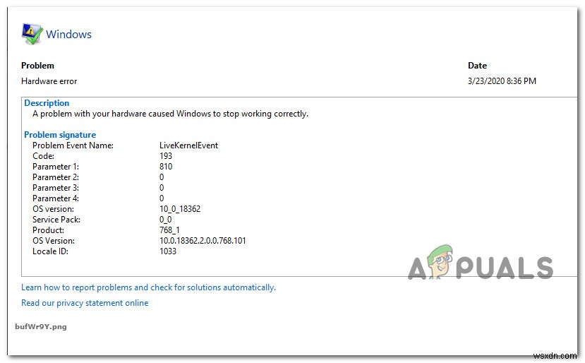 Cách sửa lỗi  Mã sự kiện hạt nhân sống:193  trên Windows? 