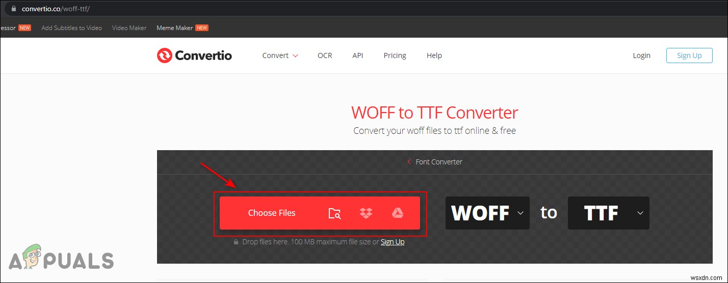 Làm thế nào để chuyển đổi WOFF sang TTF? 