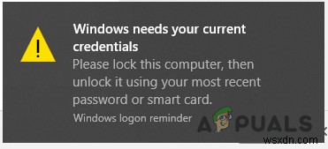 Làm thế nào để khắc phục “Windows cần thông tin đăng nhập hiện tại của bạn” trên Windows? 