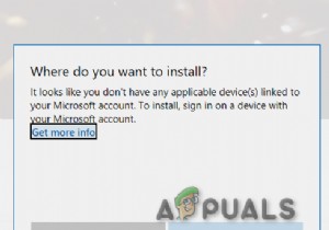 Khắc phục:Có vẻ như bạn không có bất kỳ thiết bị áp dụng nào được liên kết với tài khoản Microsoft của mình 