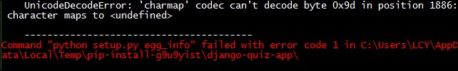 Khắc phục:‘Lệnh“ python setup.py egg_info ”không thành công với mã lỗi 1’ Khi cài đặt Python 