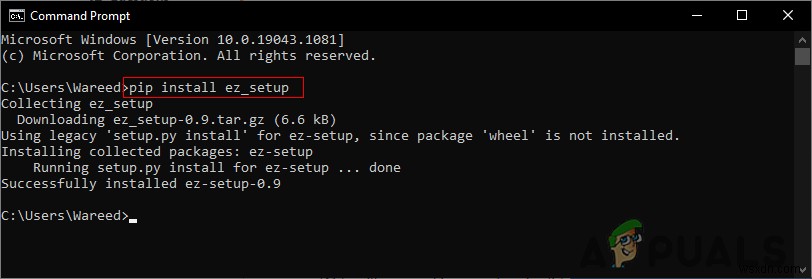 Khắc phục:‘Lệnh“ python setup.py egg_info ”không thành công với mã lỗi 1’ Khi cài đặt Python 