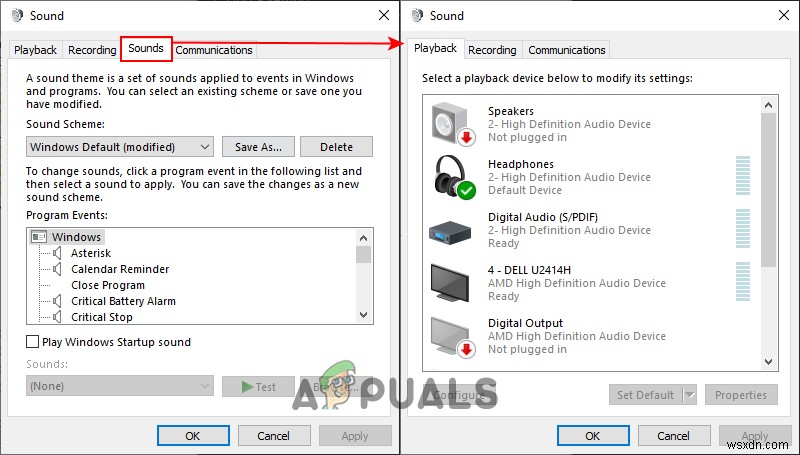 Làm thế nào để ngăn người dùng thay đổi sơ đồ âm thanh và âm thanh sự kiện trong Windows 10? 