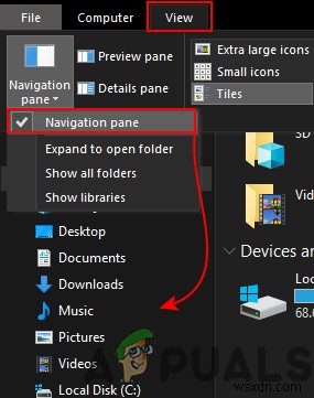 Làm thế nào để Bật / Tắt Tính năng Ngăn trong File Explorer trên Windows 10? 