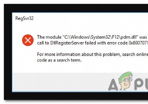 Khắc phục:DLLRegisterserver không thành công với lỗi 0x80070715 trên Windows 10 