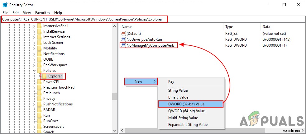 Làm cách nào để Thêm hoặc Xóa Mục Quản lý trên Trình đơn Ngữ cảnh của File Explorer? 