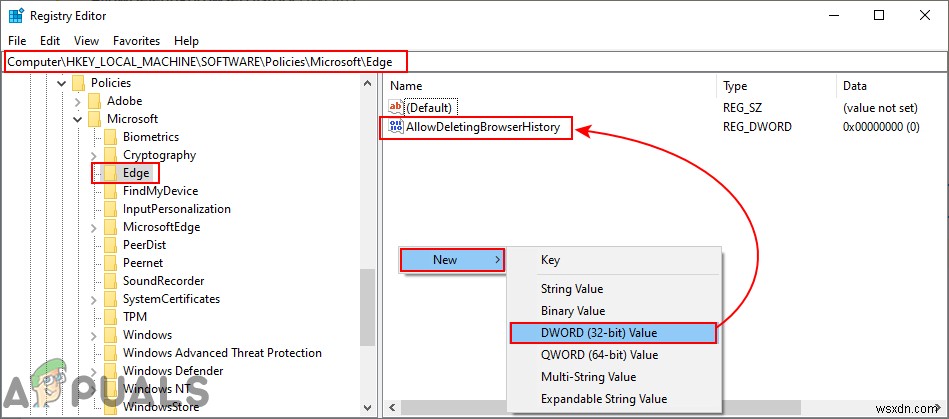 Làm cách nào để tắt tính năng xóa lịch sử duyệt web và tải xuống trong Microsoft Edge? 