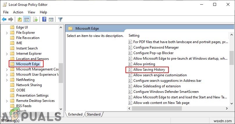 Làm cách nào để ngăn Microsoft Edge lưu lịch sử trong Windows 10? 