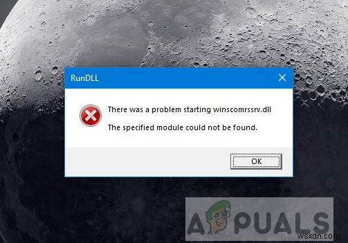 [FIX] Lỗi Winscomrssv.Dll khi khởi động 