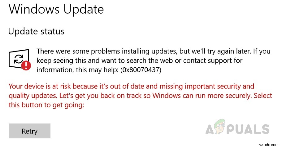 Làm thế nào để khắc phục mã lỗi Windows Update 0x80070437 trên Windows 10? 