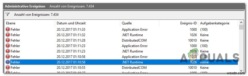 Cách sửa lỗi .NET Runtime 1026 