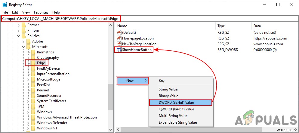 Làm cách nào để Thêm hoặc Xóa Nút Trang chủ trên Thanh công cụ trong Microsoft Edge Chromium? 