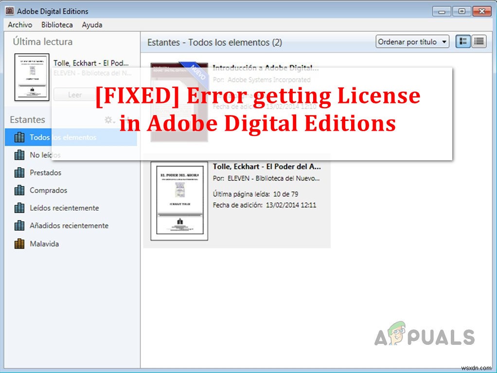 Lỗi lấy giấy phép trong Adobe Digital Editions (Khắc phục) 