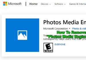Khắc phục:Cách xóa Tiện ích bổ sung Photos Media Engine 