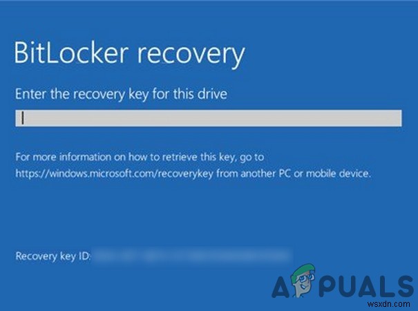 Khắc phục:Không tìm thấy khóa khôi phục BitLocker 